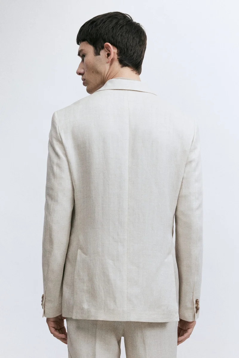 H&M Regular Fit Linen-blend jacket