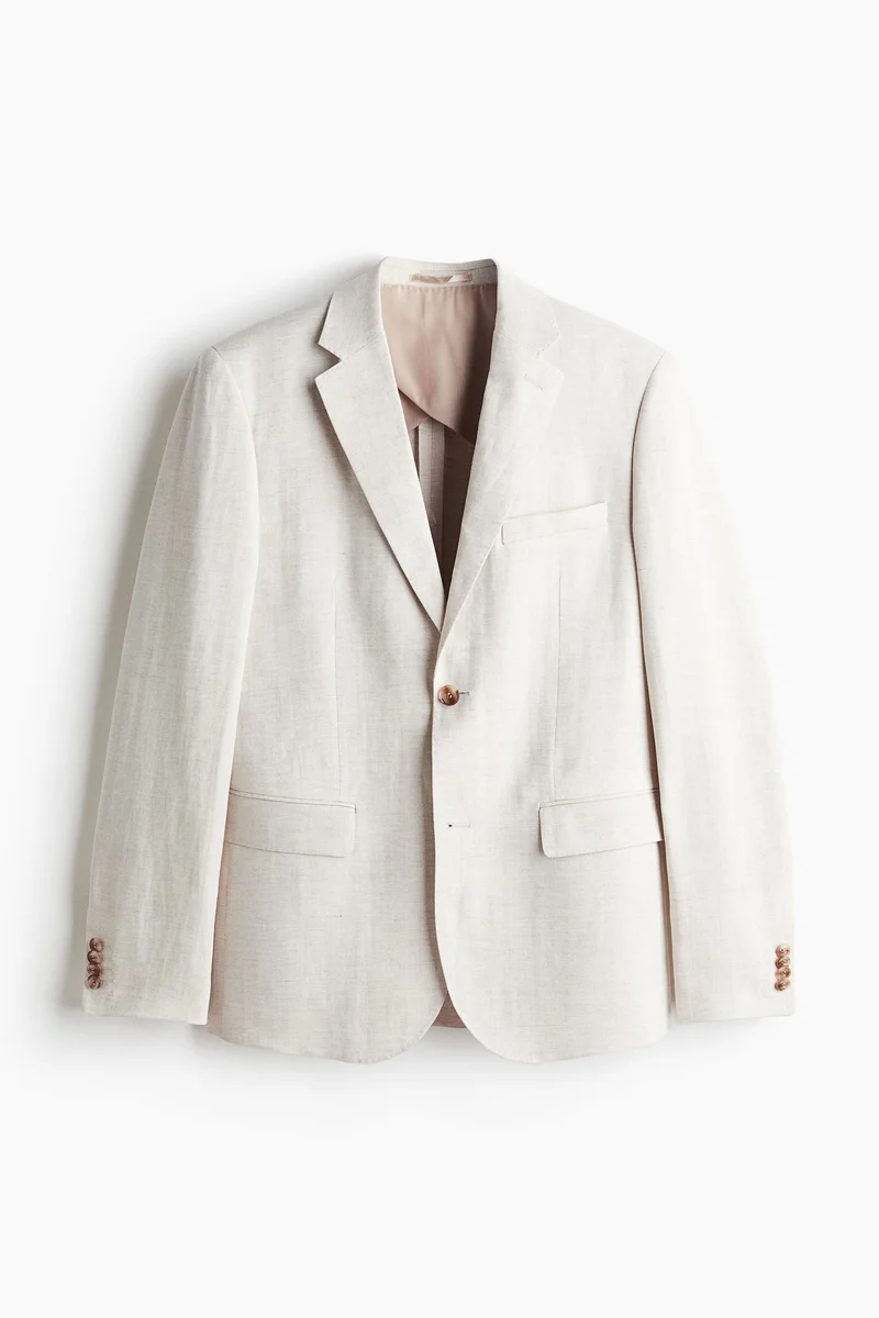 H&M Regular Fit Linen-blend jacket