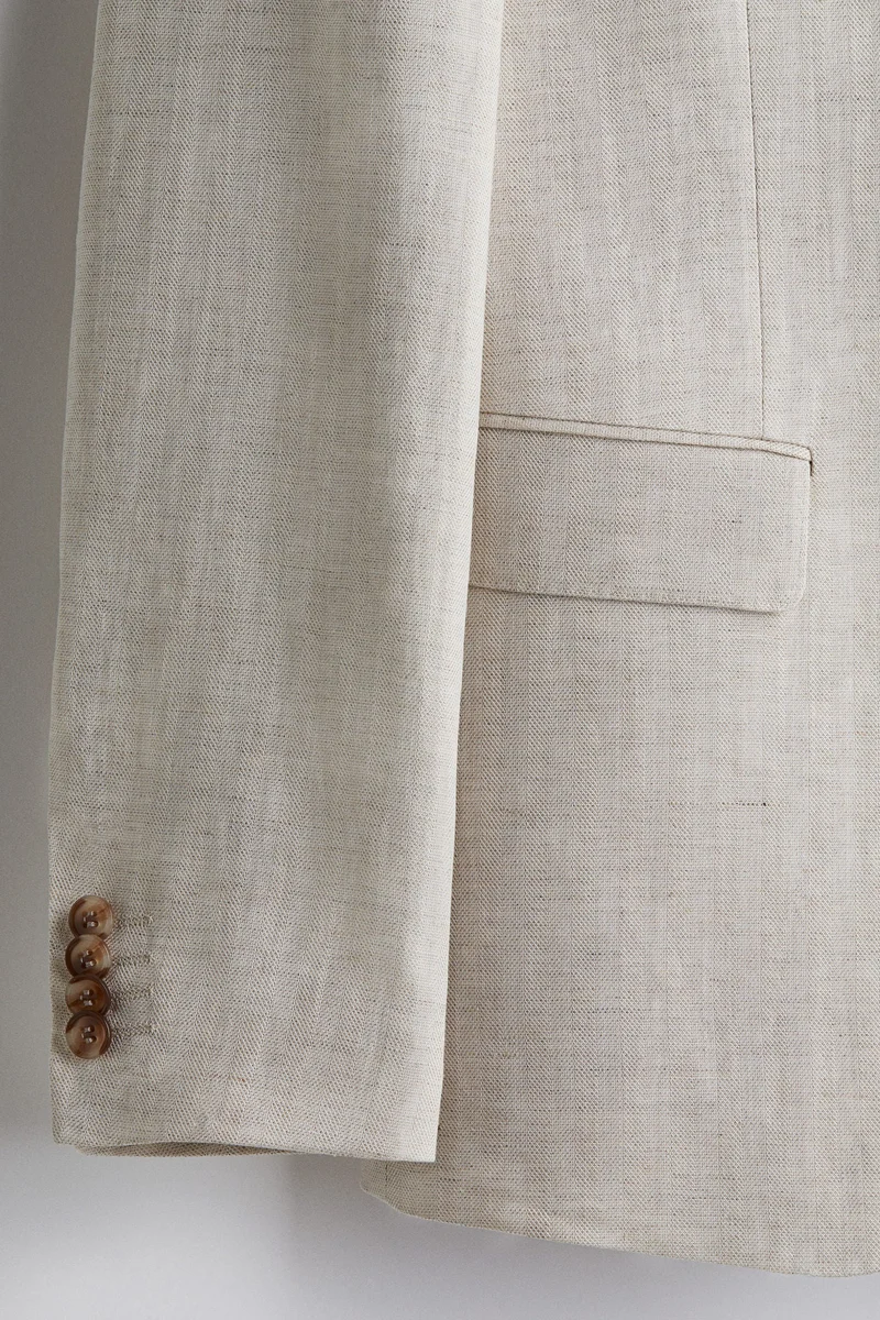 H&M Regular Fit Linen-blend jacket