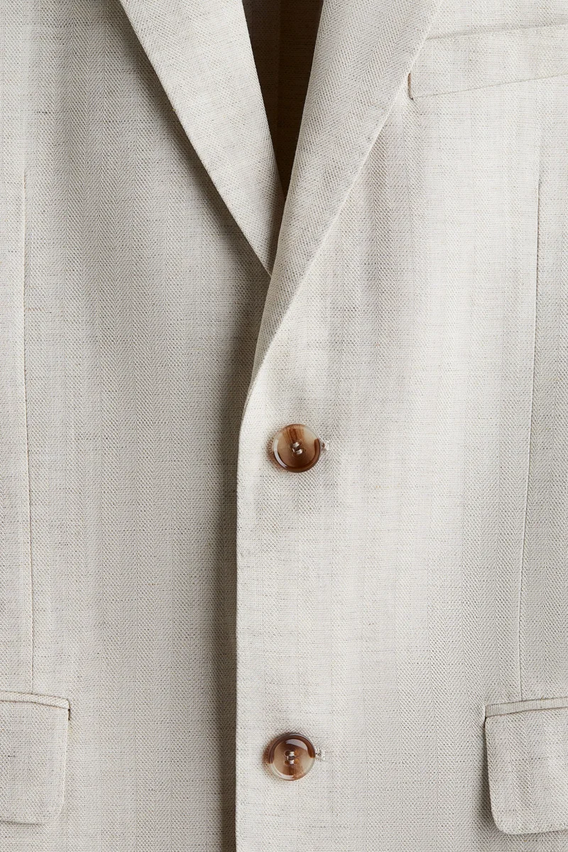 H&M Regular Fit Linen-blend jacket