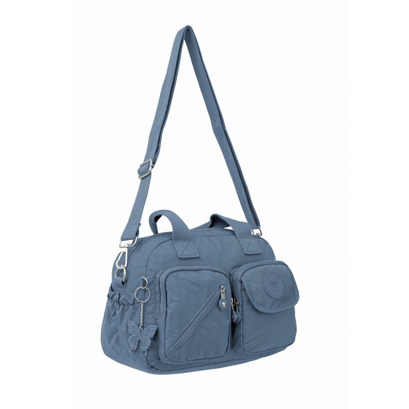 CAPRICE COLLECTION Unisex Medium Crossbody Bag – Light Blue, Water-Resistant Nylon, Spacious 10.4L Capacity - Image 5