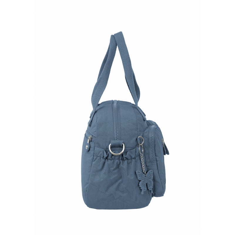 CAPRICE COLLECTION Unisex Medium Crossbody Bag – Light Blue, Water-Resistant Nylon, Spacious 10.4L Capacity - Image 3