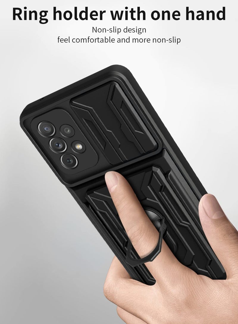 Excefore حافظة لهاتف سامسونج جالكسي نوت 20 الترا، غطاء حماية منزلق للكاميرا، حافظة KASTWAVE مع حامل وحامل للبطاقات، حافظة هاتف متينة رفيعة للغاية لهاتف سامسونج نوت 20 الترا (رمادي) - Image 5