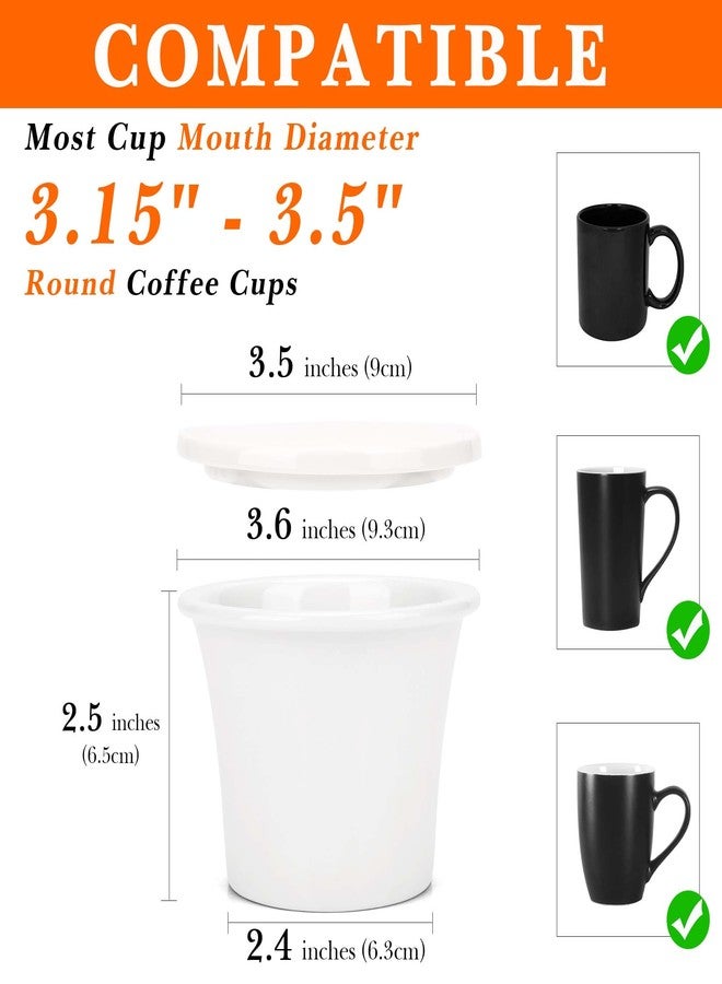 Linkidea Ceramic Tea Infuser with Lid, Tea Strainer Filter for Loose Leaf Tea, Compatible with Most Cup Mouth Diameter 3.15" - 3.5" Round Coffee Mugs, Dishwasher Safe - Image 2