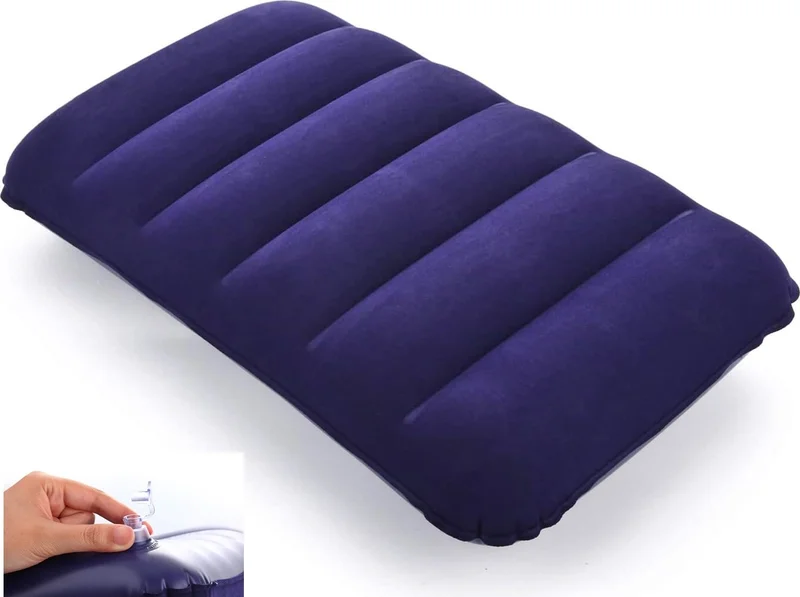 INTEX Inflatable Pillow - Travel Pillow - Camping Pillow - Orthopedic Inflatable Pillow - Inflatable Velvet Pillow - Sea Pillow - Beach Pillow
