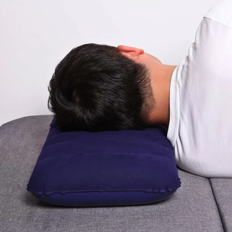 انتكس Inflatable Pillow - Travel Pillow - Camping Pillow - Orthopedic Inflatable Pillow - Inflatable Velvet Pillow - Sea Pillow - Beach Pillow