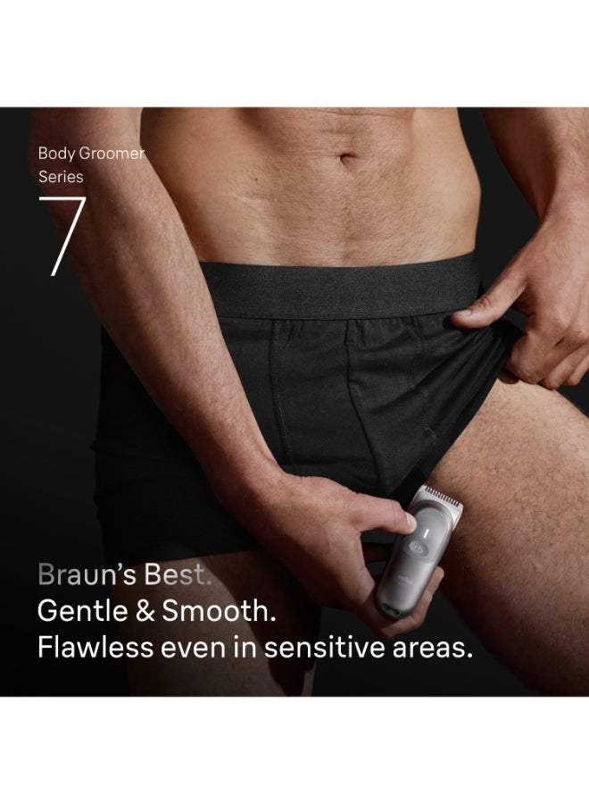 Braun Body Groomer Series 7, +6 Grooming Tools, Trim & Shave Hair, BG7550 Grey - Image 2