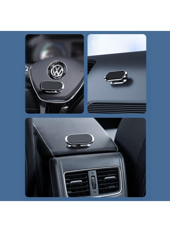 2Pack Magnetic Phone Mount for Car Phone Holder Strong Magnet Mount 360° Adjustable Universal Dashboard Holder Fits All Smartphones with Adhesive Metal Plate Magnetic Patch-Black  - Image 5