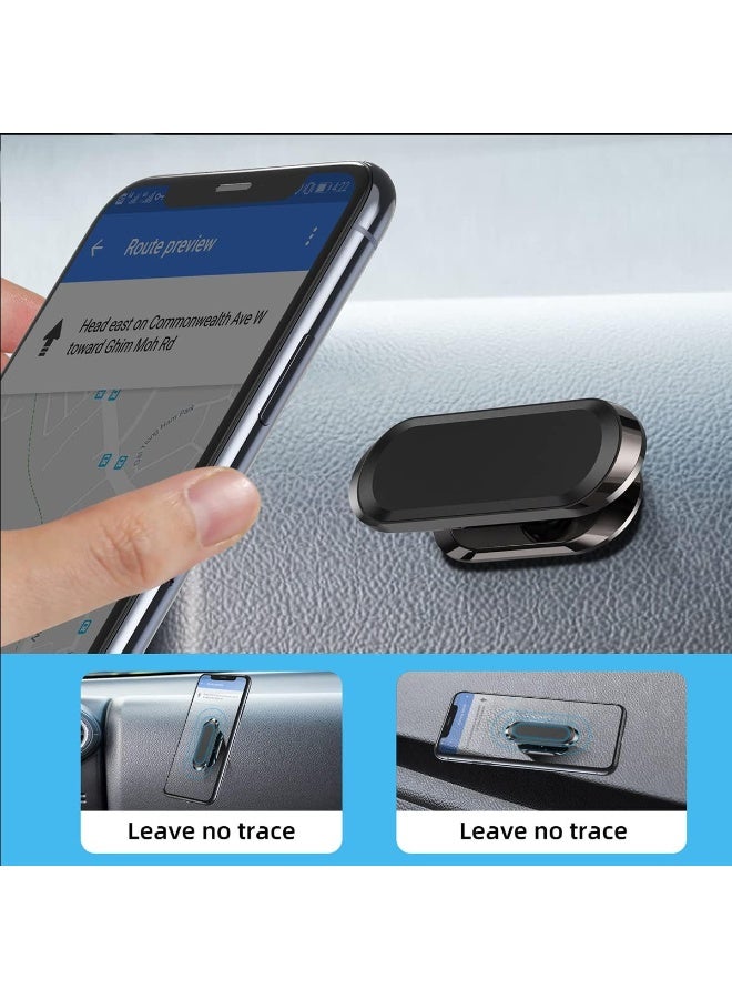 2Pack Magnetic Phone Mount for Car Phone Holder Strong Magnet Mount 360° Adjustable Universal Dashboard Holder Fits All Smartphones with Adhesive Metal Plate Magnetic Patch-Black  - Image 3