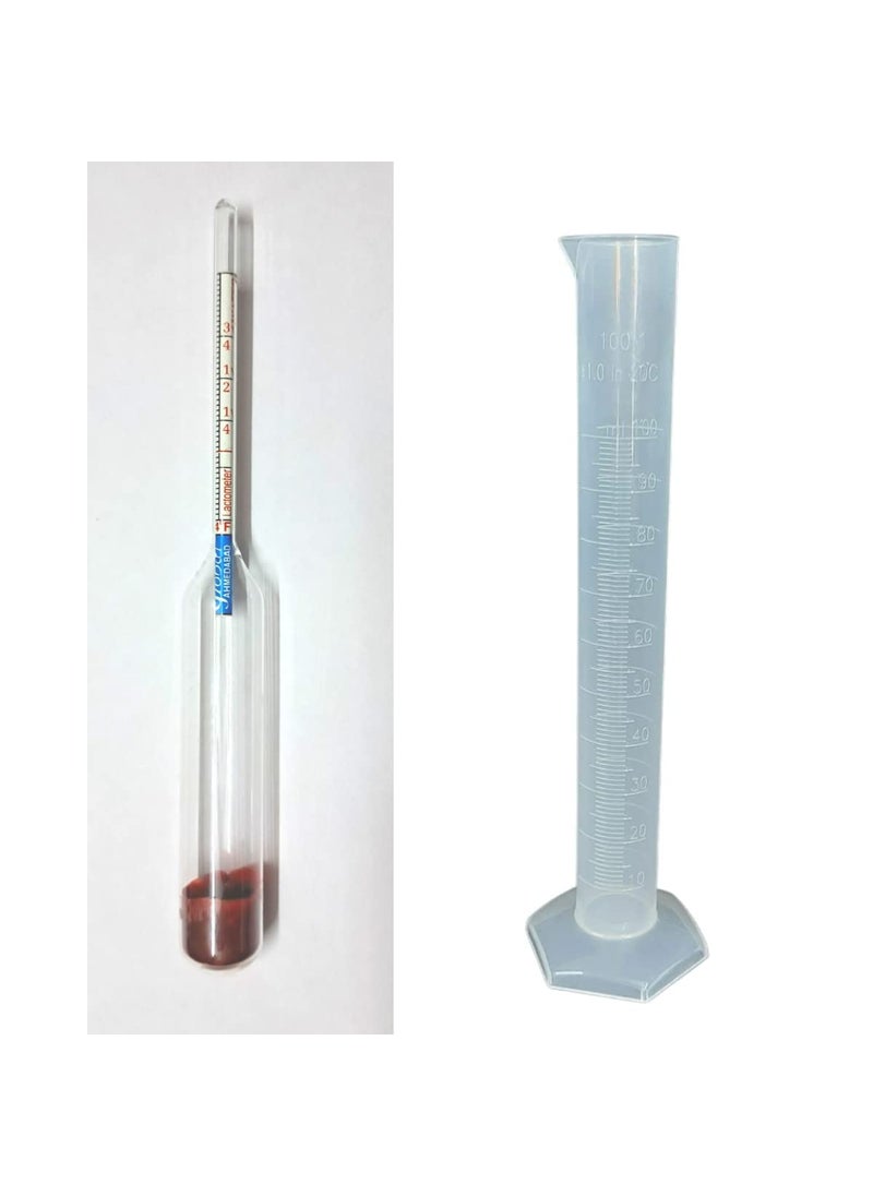 AANIJ AANIJ Lactometer with 100 ml measuring cylinder for milk Testing Milk Purity Tester Pack of 1  - Image 1