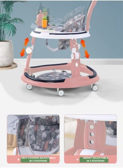 MaBaby Baby Walker With Adjustable Height, Detachable Toy Tray, Light And Music  - Image 2