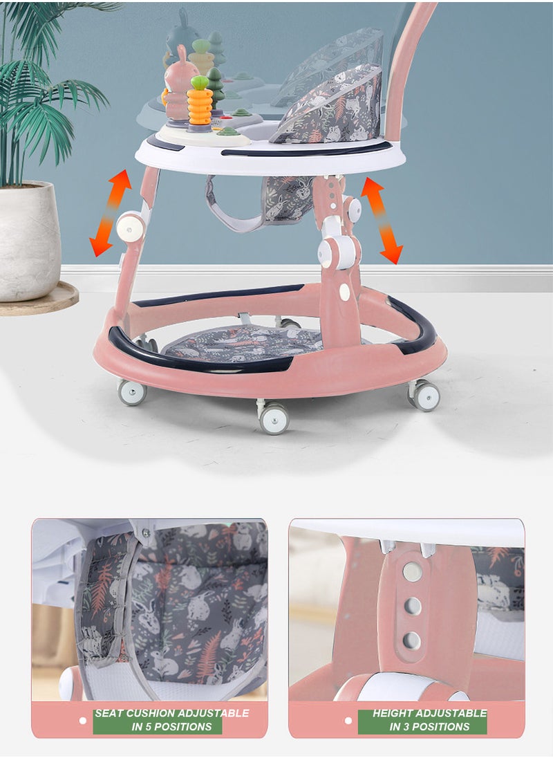 MaBaby Baby Walker With Adjustable Height, Detachable Toy Tray, Light And Music  - Image 2