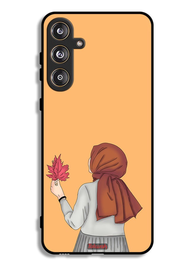 Tolwak Samsung Galaxy M55 5G Protective Case Cover Holding Leaf - Image 1