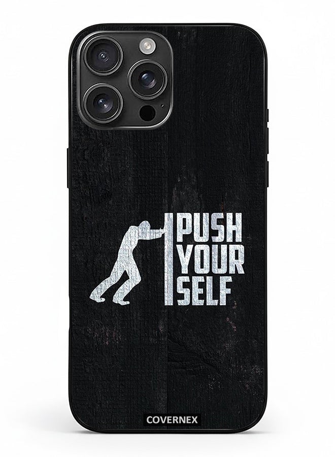 Covernex Apple iPhone 16 Pro Protective Case Cover Printed Featuring Push Yourself - Image 2