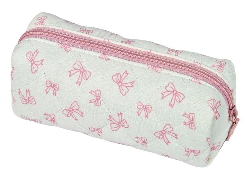 Carry bloom Pencil Pouch Cute Pencil Case for Girls Aesthetic Pencil Bag with Zipper Pen Cases School Supplies Makeup Bag (A cute bow) - Image 4