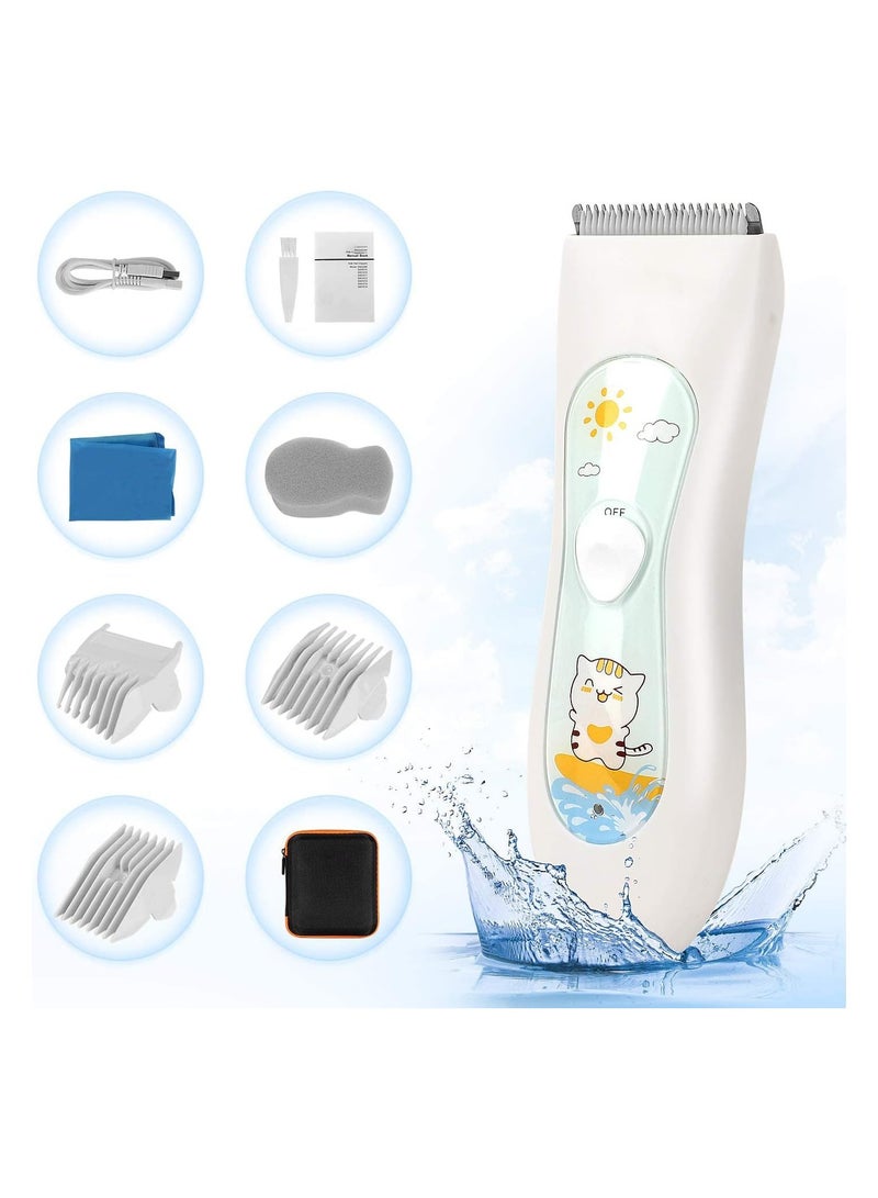 general Baby Hairdresser, Silent Hairdresser for Kids, Quiet Hairdresser for Kids, Bagged Cordless Toddler Hairdresser, Easy to Store, USB Rechargeable, Waterproof, 3 Guided Combs - Image 1