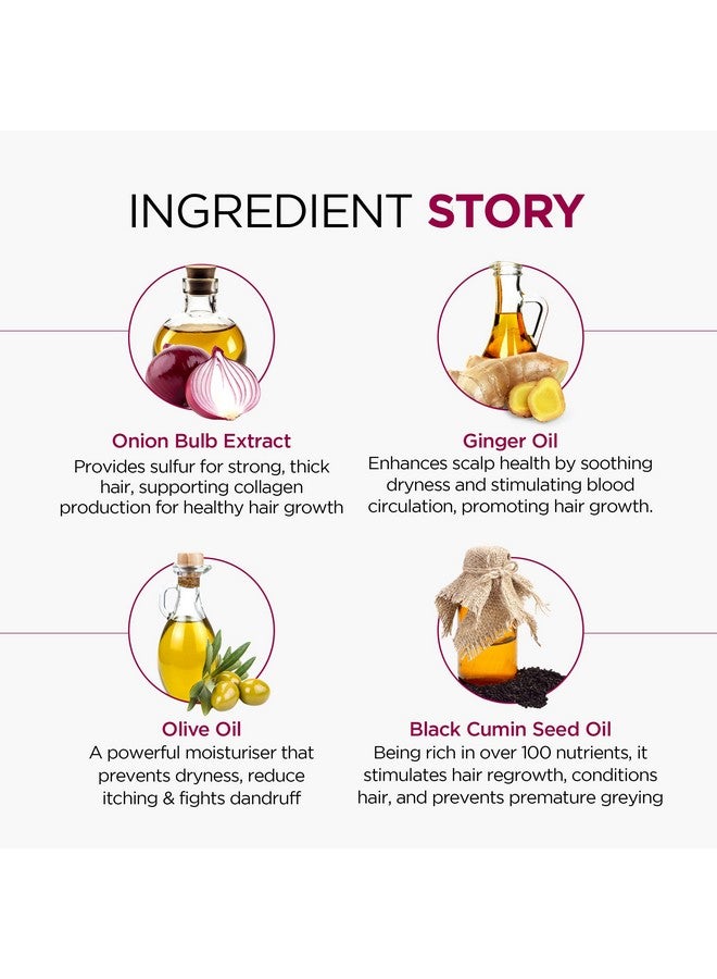 Oshea Herbals Natural Hair Growth Oil | Strengthens Hair, Prevent Hair Fall & Promotes Hair Growth with Healthy Scalp | Enriched with Onion Bulb & Ginger Extract - 110ml (Pack of 2) - Image 4