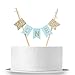 INNORU Handmade ONE Birthday Cake Topper Baby Shower 1st First Birthday Cake Bunting for Baby Boy Party Supplies - Image 3