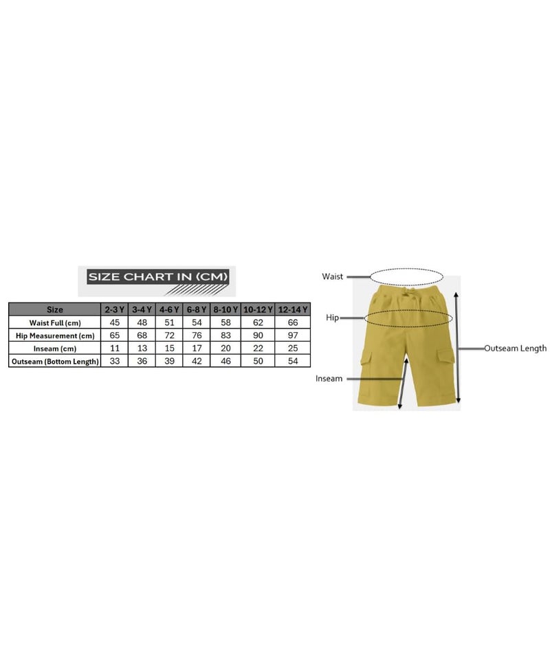 KiddoPanti Boy's Solid Knit Cargo Shorts Pack of 2|100% Cotton Single Jersey Knit|Drawstring Closure, Rib Waistband, 2 Front & 2 Cargo Pockets | Casual Half Pant, Grey Melange & Navy - 8-10Y - Image 2