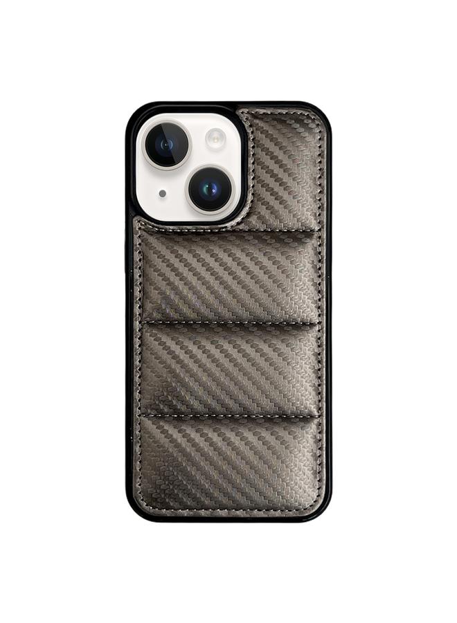 اس-توب جراب لهاتف iPhone 15 مصنوع من ألياف الكربون وغطاء خلفي مبطن - Image 1