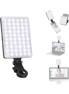 Rock Pow LED Selfie Light with Front & Back Phone Clip, High Power 60 LED 2000mAh Rechargeable CRI 95+, 3 Light Modes, Portable Clip on Light for Phone/Tablet/Laptop, Video Fill Light  - Image 1