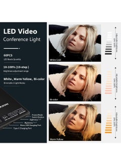 Rock Pow LED Selfie Light with Front & Back Phone Clip, High Power 60 LED 2000mAh Rechargeable CRI 95+, 3 Light Modes, Portable Clip on Light for Phone/Tablet/Laptop, Video Fill Light  - Image 3