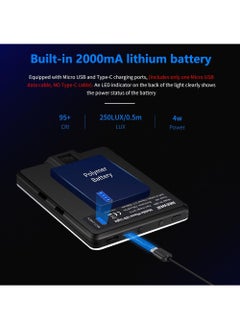 Rock Pow LED Selfie Light with Front & Back Phone Clip, High Power 60 LED 2000mAh Rechargeable CRI 95+, 3 Light Modes, Portable Clip on Light for Phone/Tablet/Laptop, Video Fill Light  - Image 2