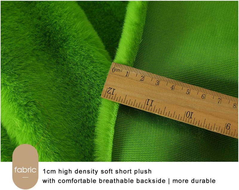 Faux Fur Faux Fur Fabric 160x50cm Short Pile Fabric Material for Scarves Gloves Costume Decorations Rugs Use Fake Fur Fabric for DIY, Craft Fur Decoration (Color : Khaki) - Image 4