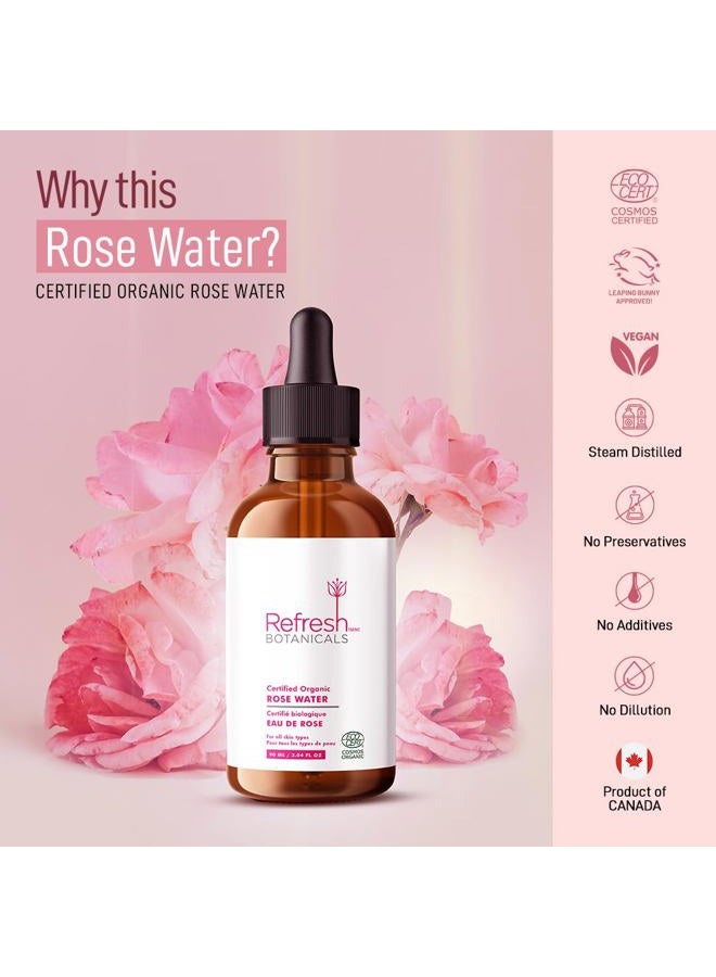 Refresh Botanicals Rose Water | 100% Pure & Organic Rose Water | Tones, Hydrates & Refreshes | For All Skin types | No Preservatives, No Artificial Fragrance - Image 2