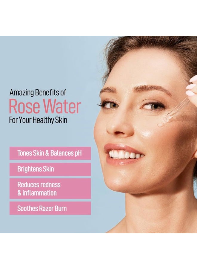 Refresh Botanicals Rose Water | 100% Pure & Organic Rose Water | Tones, Hydrates & Refreshes | For All Skin types | No Preservatives, No Artificial Fragrance - Image 4