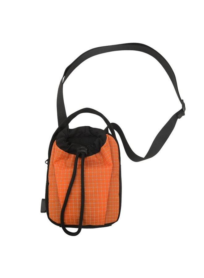 2025 Japanese Fashion Brand Plaid Small Satchel Mi Pure Mobile Phone Bag Mini Boys Crossbody Bag Coin Purse Small Bag-Color:Orange  - Image 1