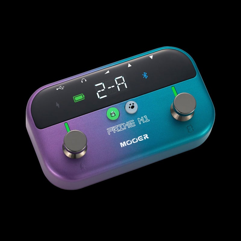 MOOER Prime M1 Rechargeable Mini Guitar Bass Multi Effects Pedal, Built-in 2000mAh Battery, 80s Looper, Drum Machine, Support IR Loading, Bluetooth 5.0, OTG  Recording - Image 1