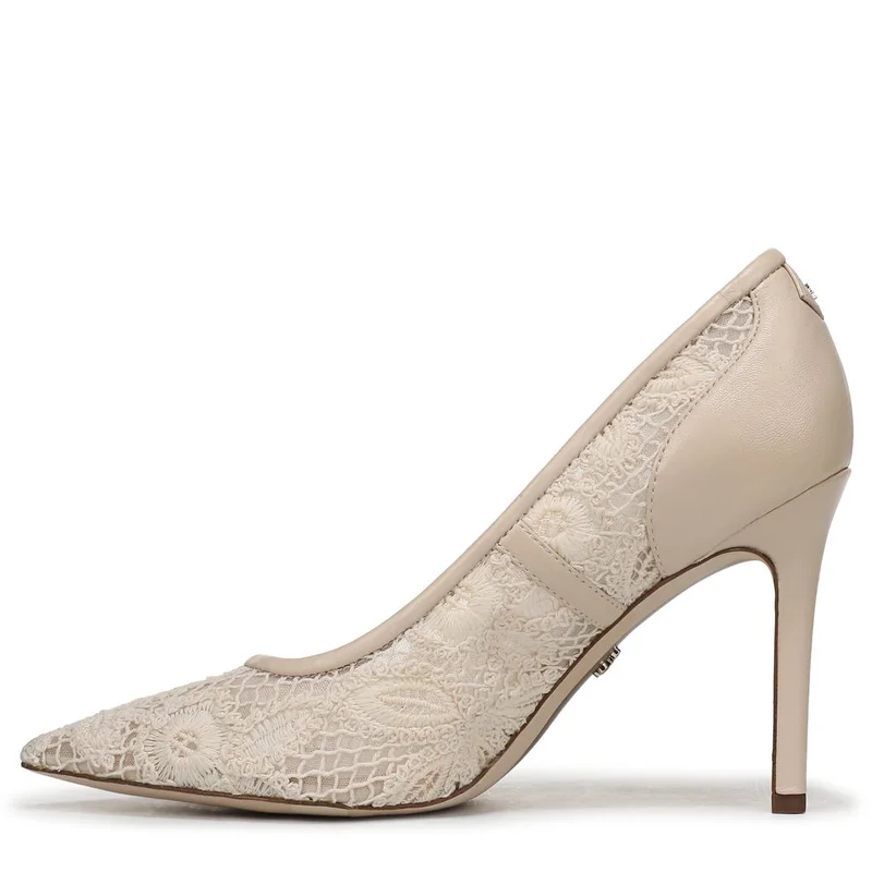 Sam Edelman WARM IVORY MESH FABRIC Hazel Mesh Pump for Women | Best Price UAE