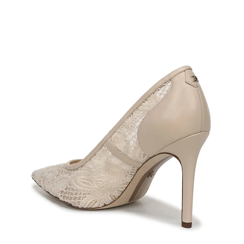 Sam Edelman WARM IVORY MESH FABRIC Hazel Mesh Pump for Women | Best Price UAE