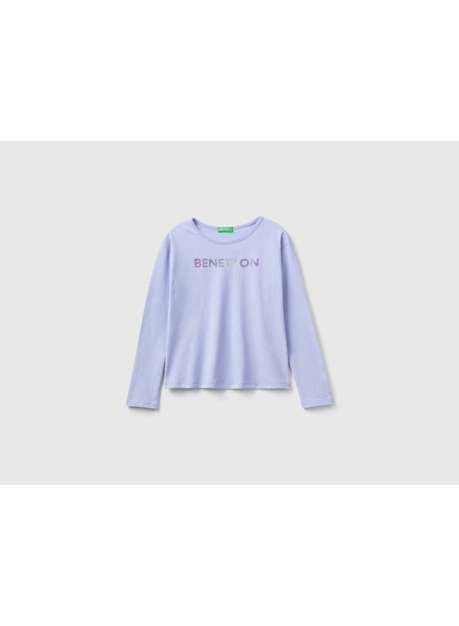 UNITED COLORS OF BENETTON T-Shirt In Warm Organic Cotton With Glitter