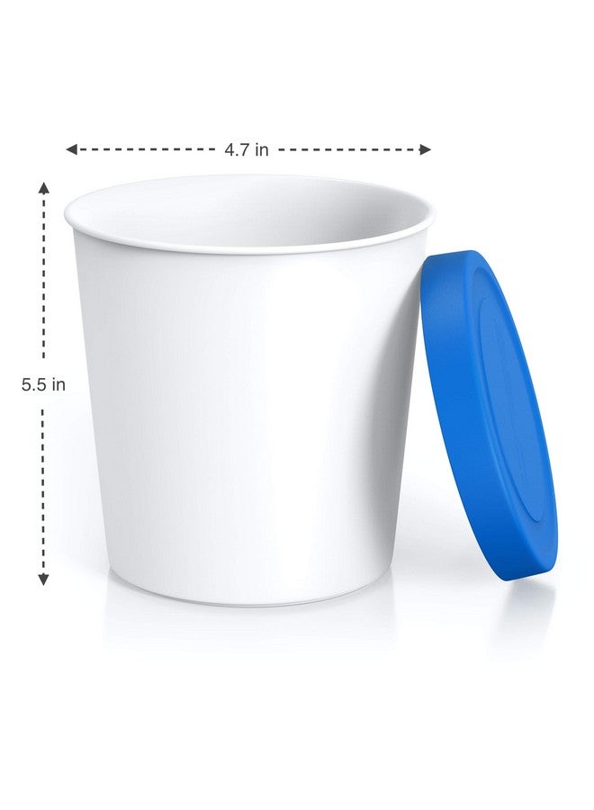 BALCI - Premium Ice Cream Containers (2 Pack - 1 Quart Each) Perfect Freezer Storage Tubs with Lids for Ice Cream, Sorbet and Gelato! - Blue - Image 3