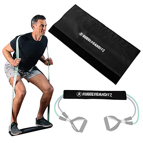 RubberBanditz Resistance Band Protective Sleeve Cover - Nylon Band Protector for Exercise Bands, Prevents Damage from Sharp Edges - Fits Under Feet, Ideal for Heavy Duty and Stretching Bands - Image 2