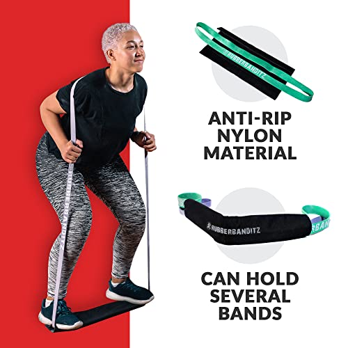 RubberBanditz Resistance Band Protective Sleeve Cover - Nylon Band Protector for Exercise Bands, Prevents Damage from Sharp Edges - Fits Under Feet, Ideal for Heavy Duty and Stretching Bands - Image 3
