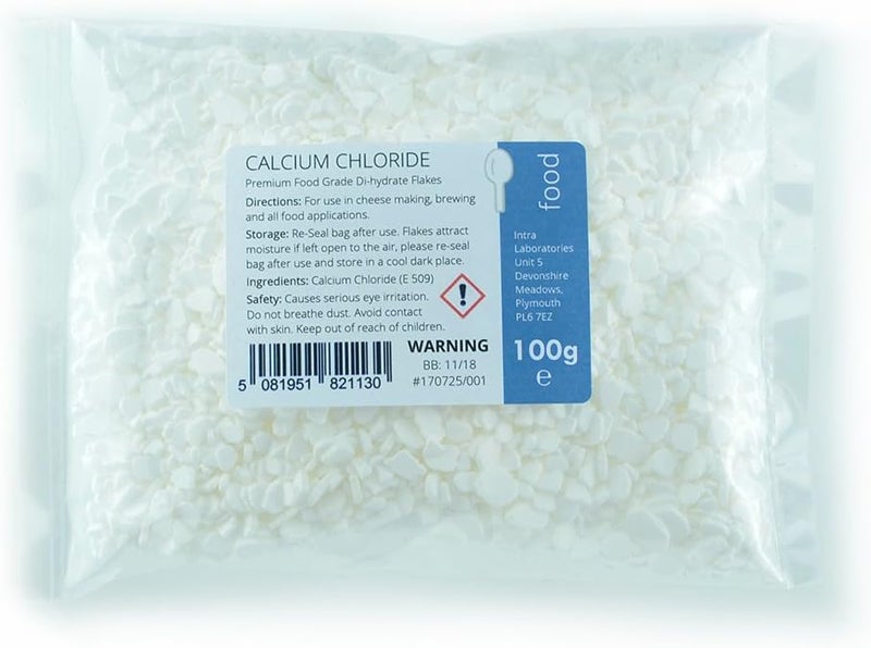 Calcium Chloride - 100g (Dihydrate Flakes)