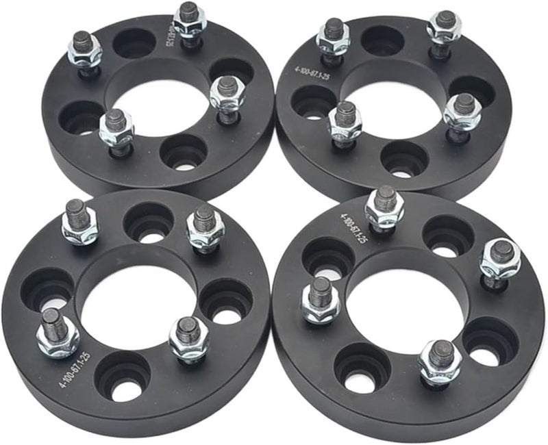 DEMULAX 4PCS 4x100 25mm Hubcentric Wheel Spacer Adapter - Image 1