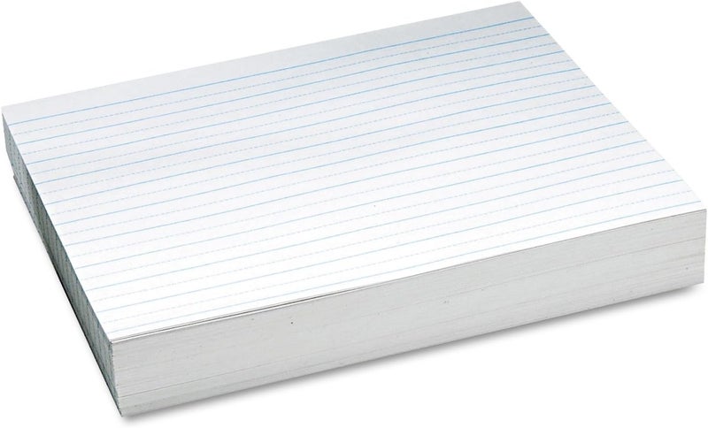 2622 Alternate Dotted 3/4-Inch Ruled Newsprint Paper, 11 x 8-1/2, White, 500 Sheets/Pack