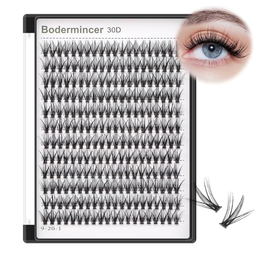 Bodermincer 7D10D20D30D40D50D60D80D100D Lash Cluster 240pcs D Curl Individual Cluster Eyelashes Fluffy false Eyelashes Extension Lash Cluster DIY at Home 30D14mm - Image 2