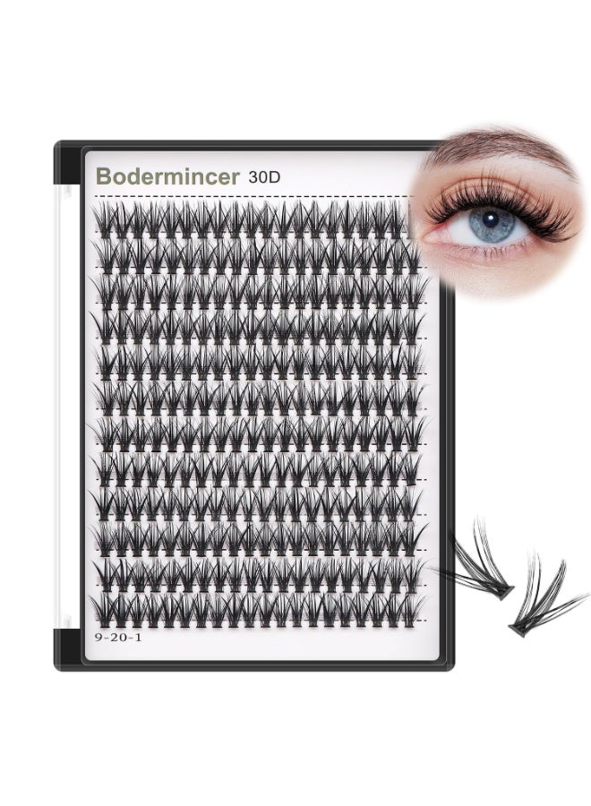 Bodermincer 7D10D20D30D40D50D60D80D100D Lash Cluster 240pcs D Curl Individual Cluster Eyelashes Fluffy false Eyelashes Extension Lash Cluster DIY at Home 30D14mm - Image 3