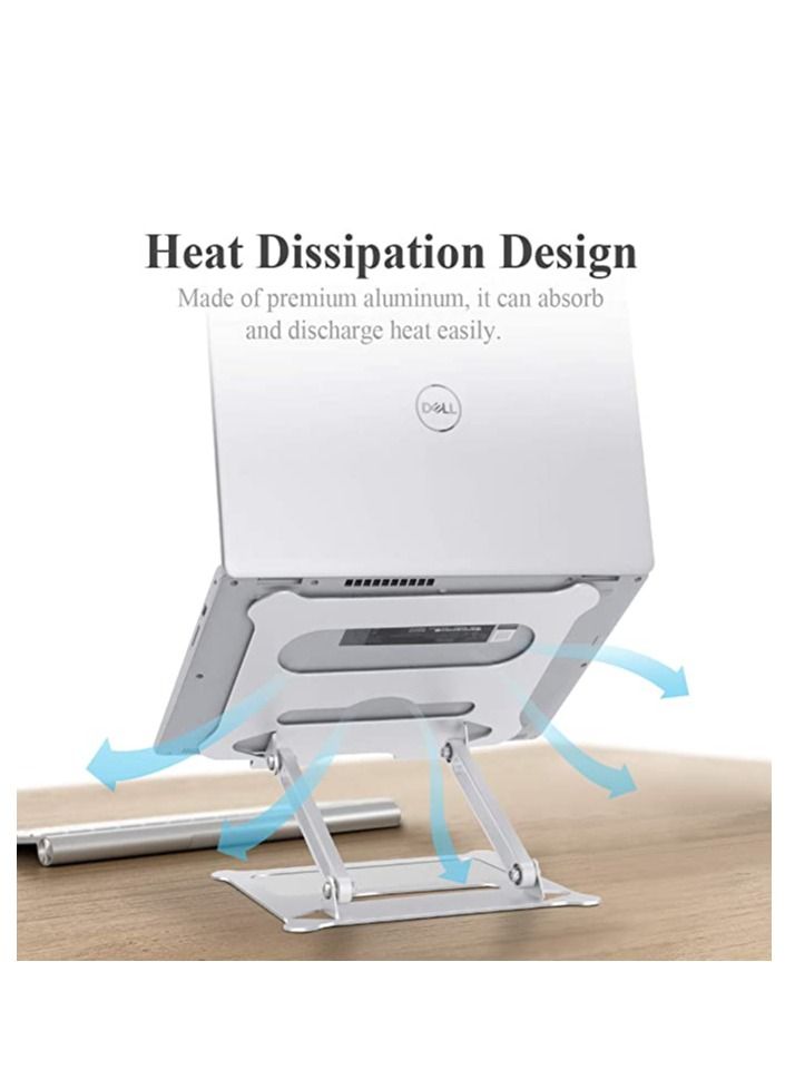 Generic Adjustable Laptop Stand for Desk, Ergonomic Portable Aluminum Laptop Desk Stand  - Image 4