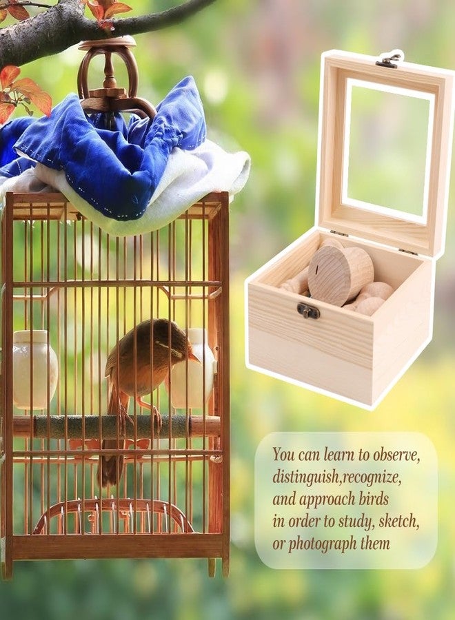 meiqidi 11-Piece Natural Wooden Bird Call Set, Handmade Bird Whistle Set in Acrylic Wooden Box for Bird Watchers, Nature Lovers, Outdoor Exploration & Education - Image 3
