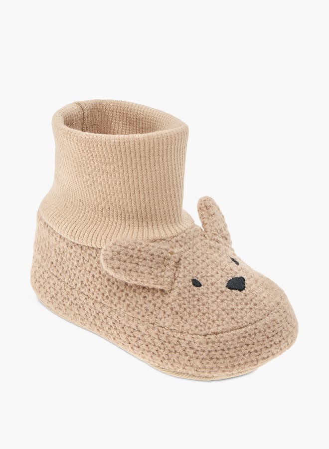 Barefeet Textured Slip-On Boots with Ear Accents - Image 1