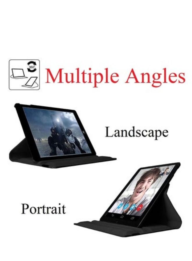 ACLIX 360 Degree Rotating Stand [Auto Sleep/Wake] Folio Leather Smart Cover Case for Apple iPad (iPad Air 2, Purple) - Image 3