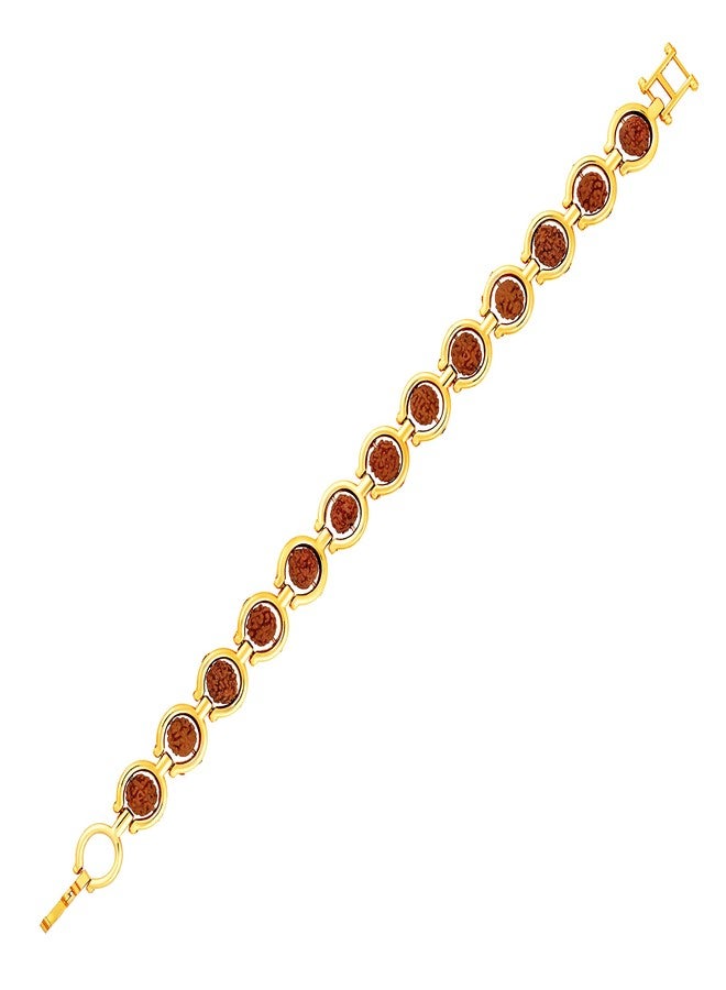 Mahi Gold Plated Rotating Rudraksh Bracelet with for Men (BR1101022G) - Image 3