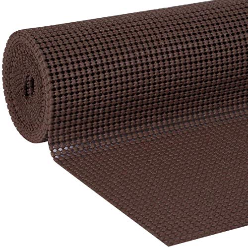 Ash  Roh Ash & Roh® - Anti Slip Drawer Mat for Shelf and Shelves, Strong and Durable Non-Adhesive Grip Liner Mat for Bedroom Wardrobe Cabinet and Kitchen Place mats (Chocolate Walnut, 30 X 500 cm) - Image 1