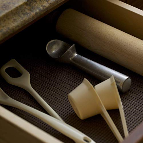 Ash  Roh Ash & Roh® - Anti Slip Drawer Mat for Shelf and Shelves, Strong and Durable Non-Adhesive Grip Liner Mat for Bedroom Wardrobe Cabinet and Kitchen Place mats (Chocolate Walnut, 30 X 500 cm) - Image 4